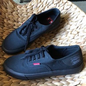 Black Levi’s Sneakers. All black.